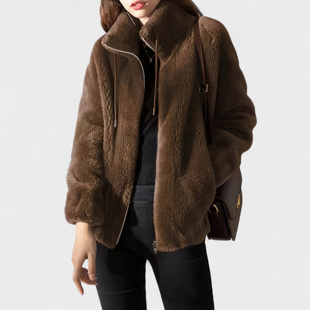 Mila | Chaqueta de Felpa de Lujo con Cremallera