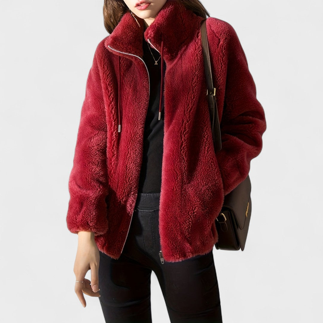 Mila | Chaqueta de Felpa de Lujo con Cremallera