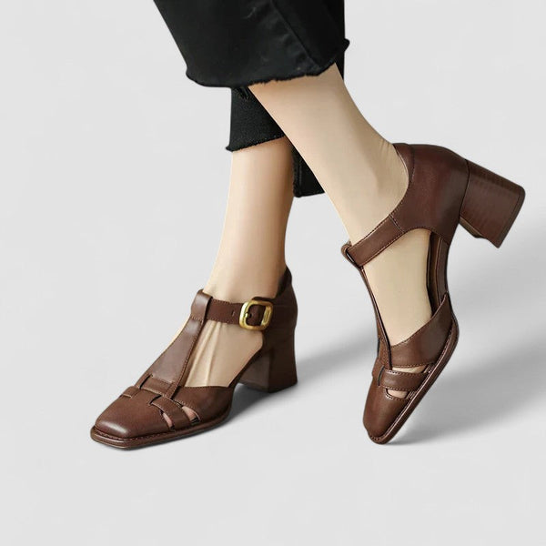 Elyxiana | Tacones Bloque T-strap Ortopédicos