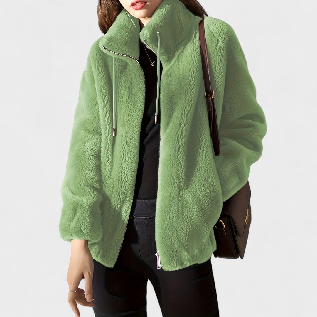 Mila | Chaqueta de Felpa de Lujo con Cremallera