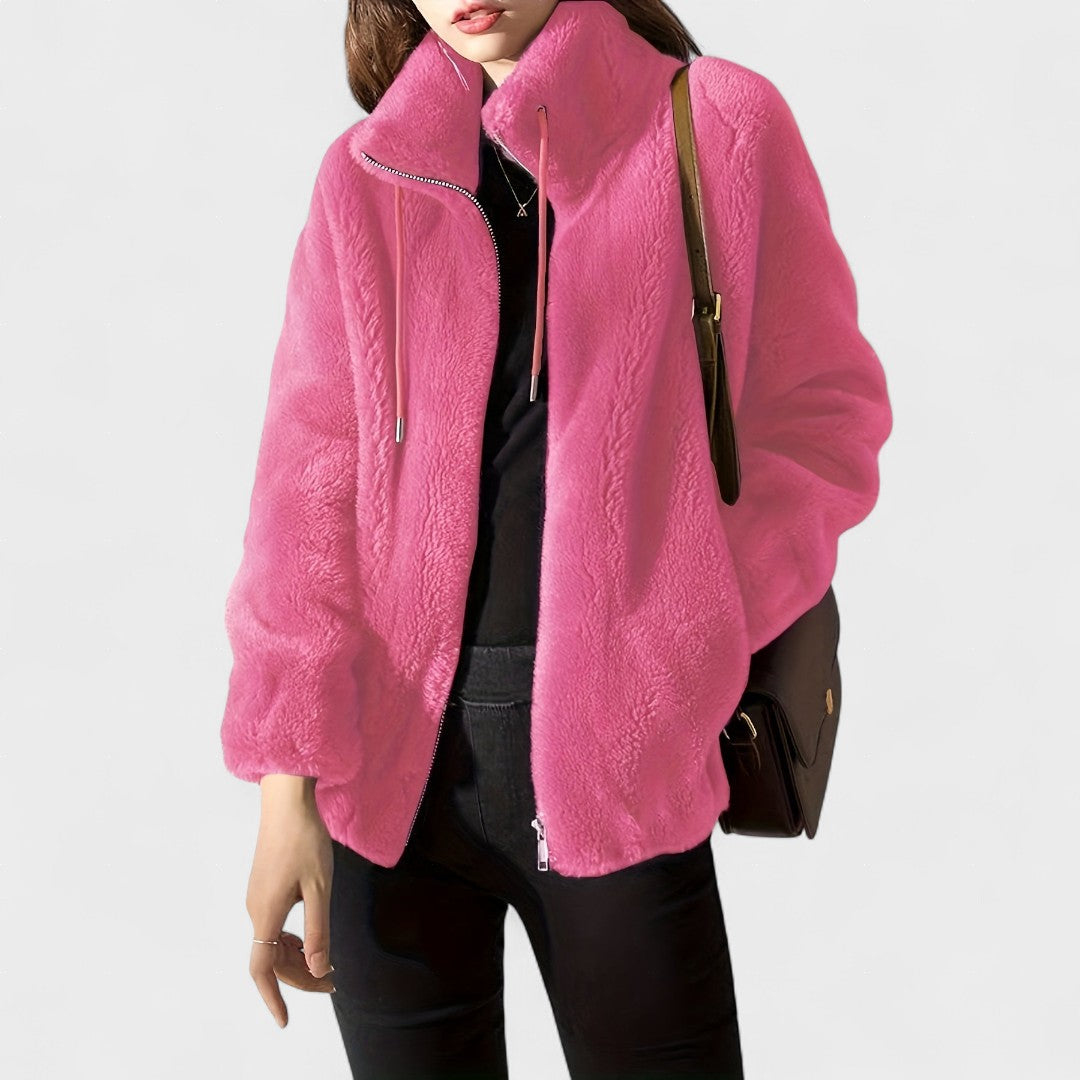 Mila | Chaqueta de Felpa de Lujo con Cremallera