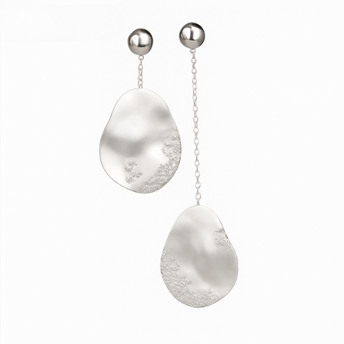 Marine | Gold Droplet Earrings with Crystals