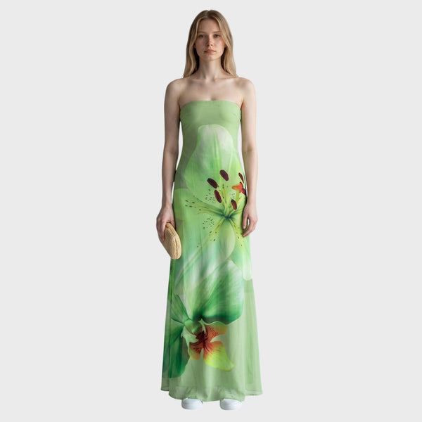 Verity - Vestido Largo con Estampado Floral