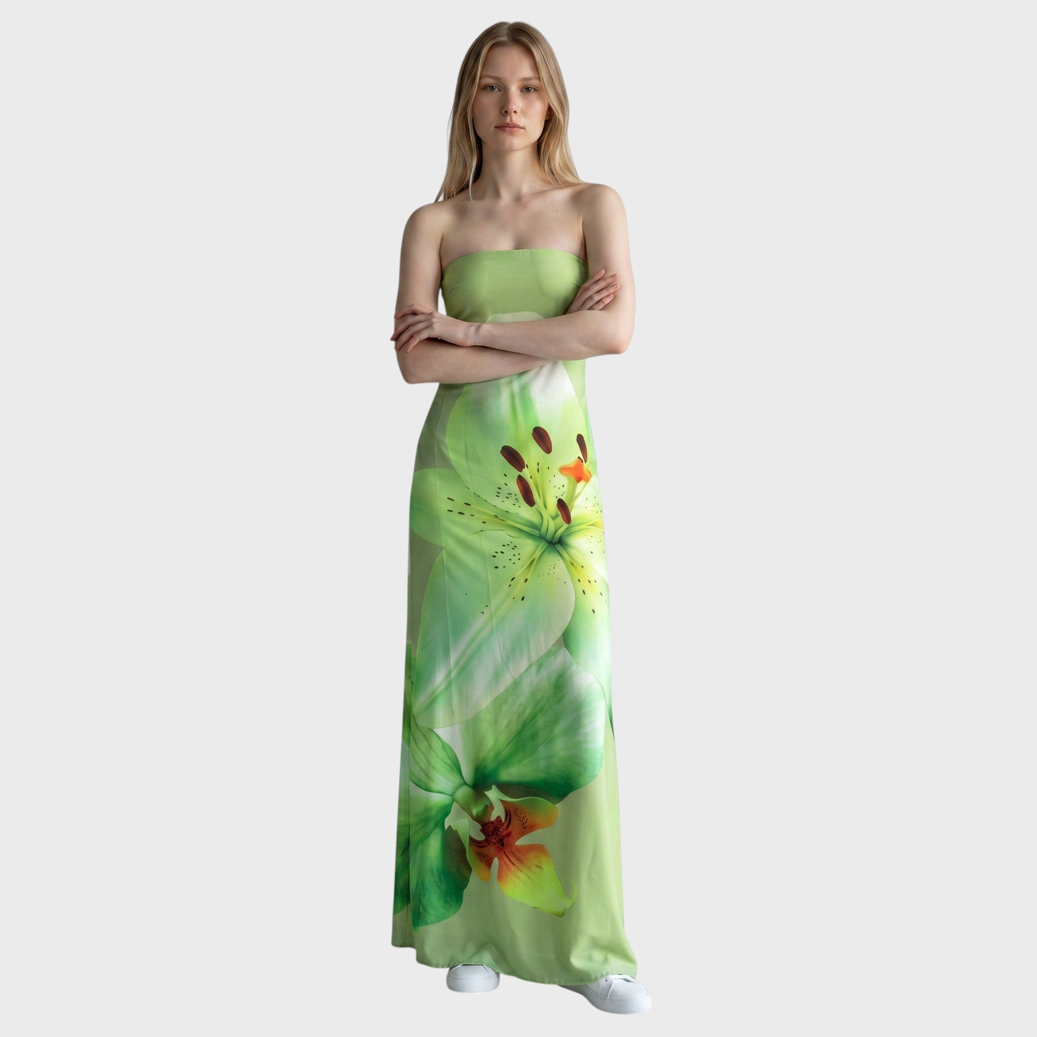 Verity - Vestido Largo con Estampado Floral