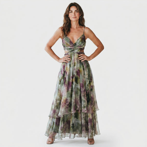 Verity - Vestido Largo con Estampado Floral