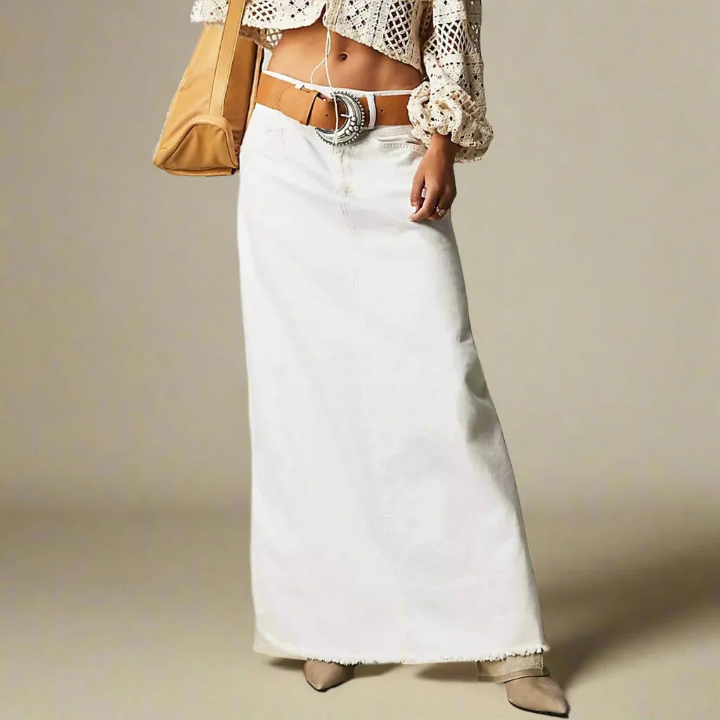 Falda de mezclilla vintage para mujeres