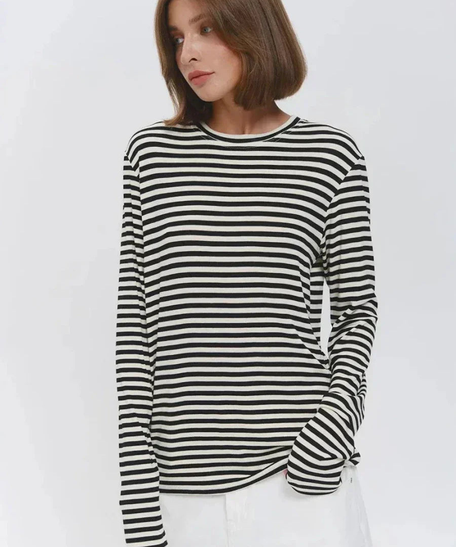Top de Rayas Linden con Mangas Largas