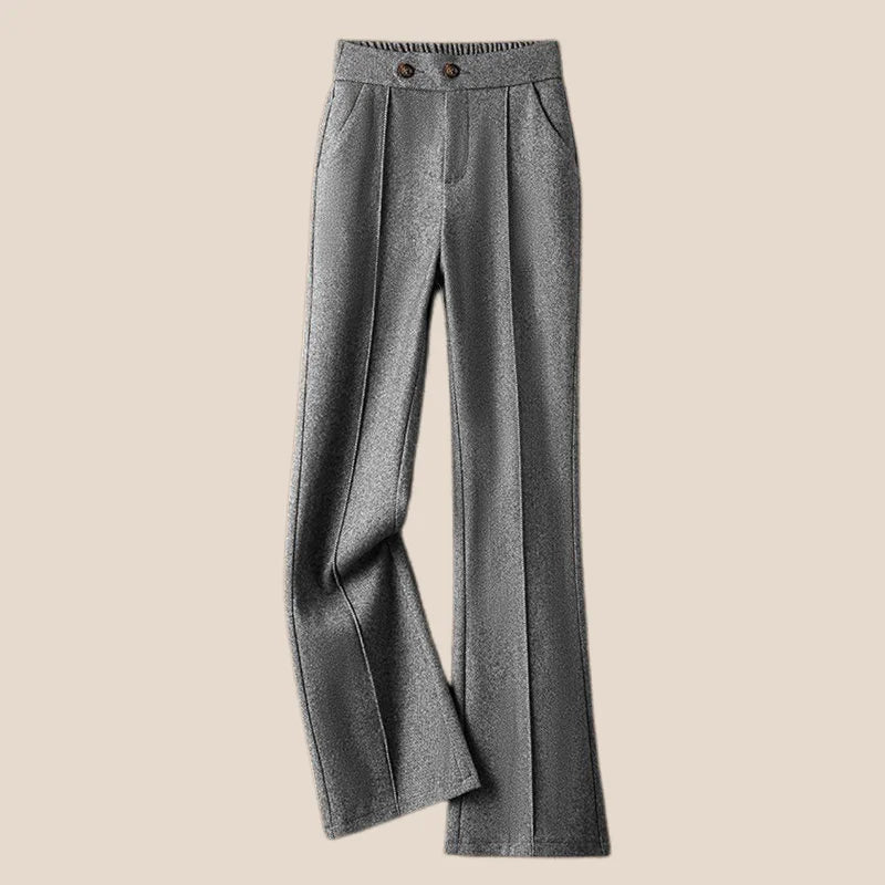 Pantalones de campana de mezcla de lana Arden