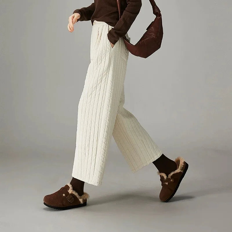 Pantalones de pierna ancha Daria de algodón