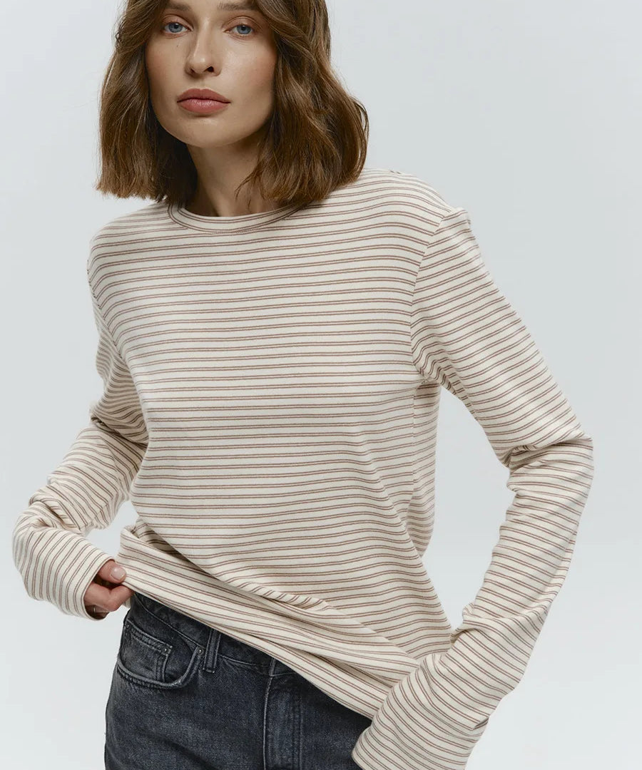 Top de Rayas Linden con Mangas Largas