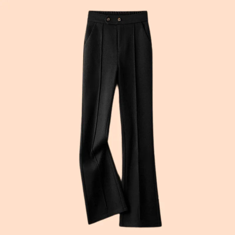 Pantalones de campana de mezcla de lana Arden