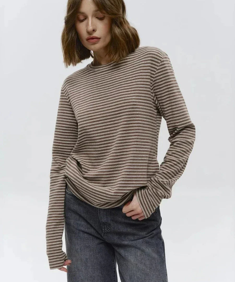 Top de Rayas Linden con Mangas Largas