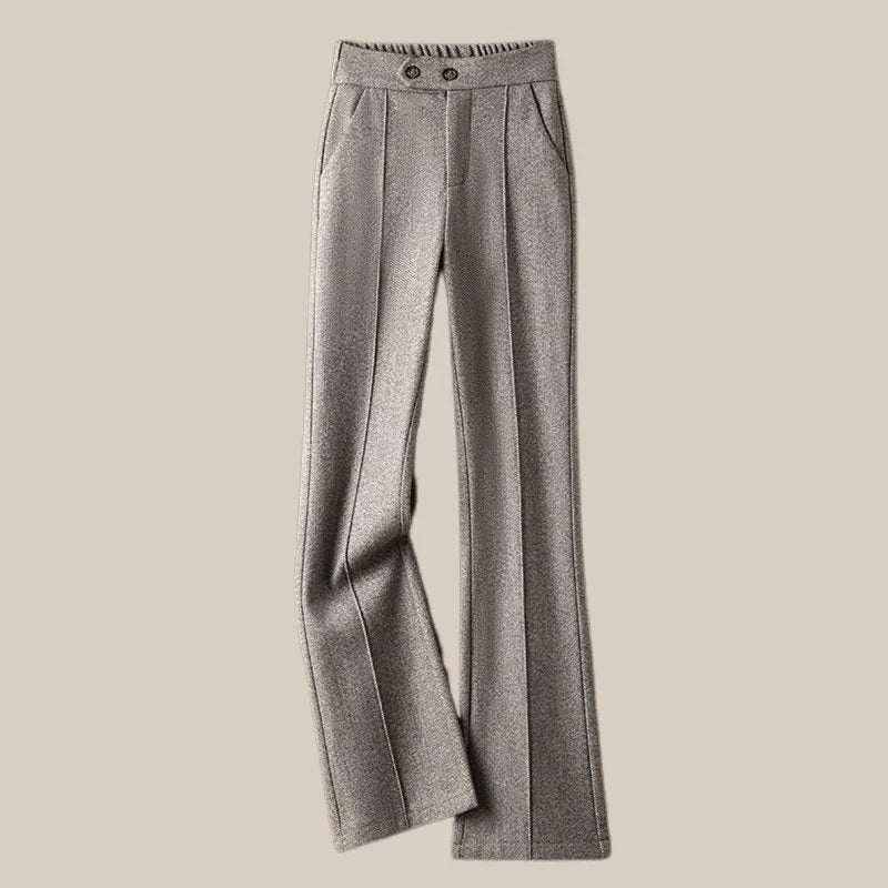 Pantalones de campana de mezcla de lana Arden