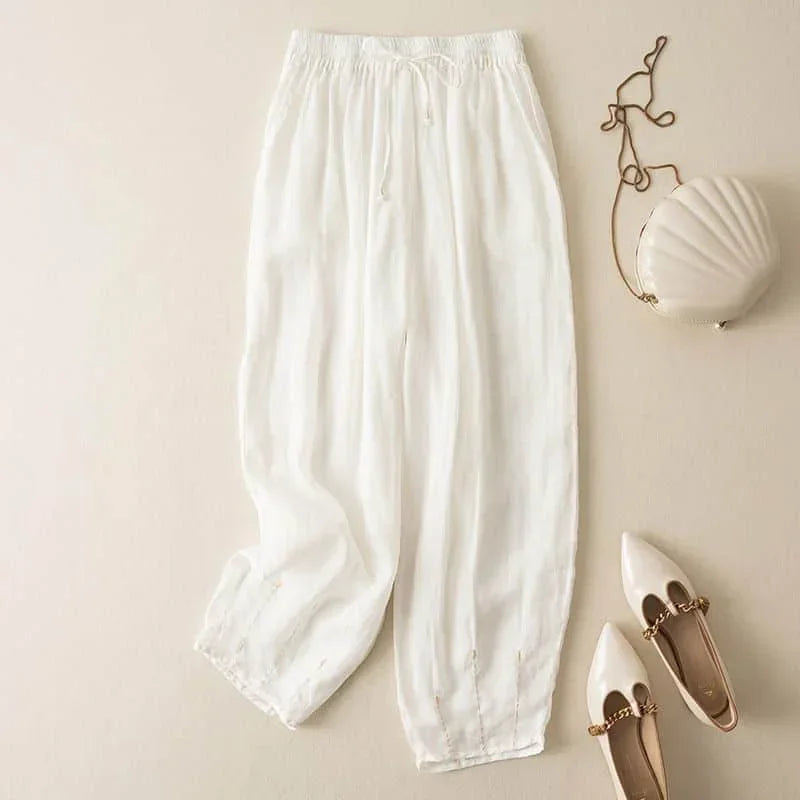 Pantalones de Lino Fleurine