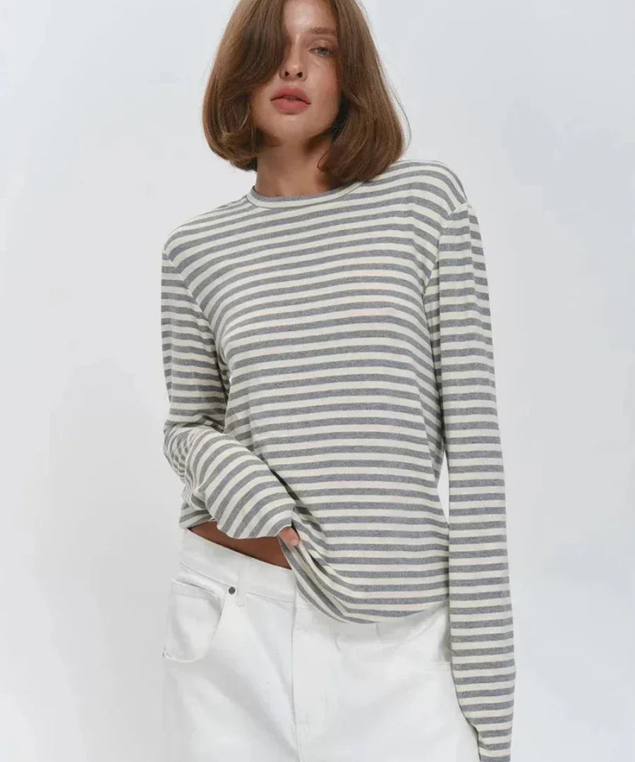 Top de Rayas Linden con Mangas Largas