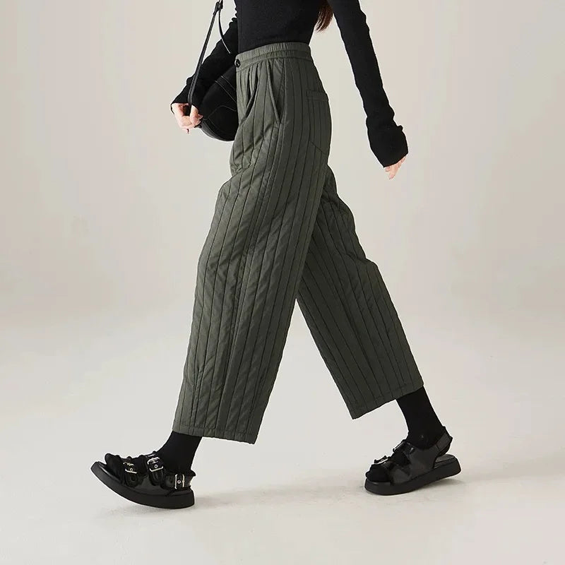 Pantalones de pierna ancha Daria de algodón