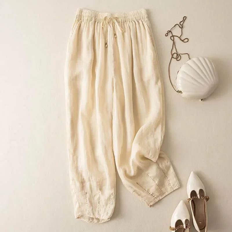 Pantalones de Lino Fleurine