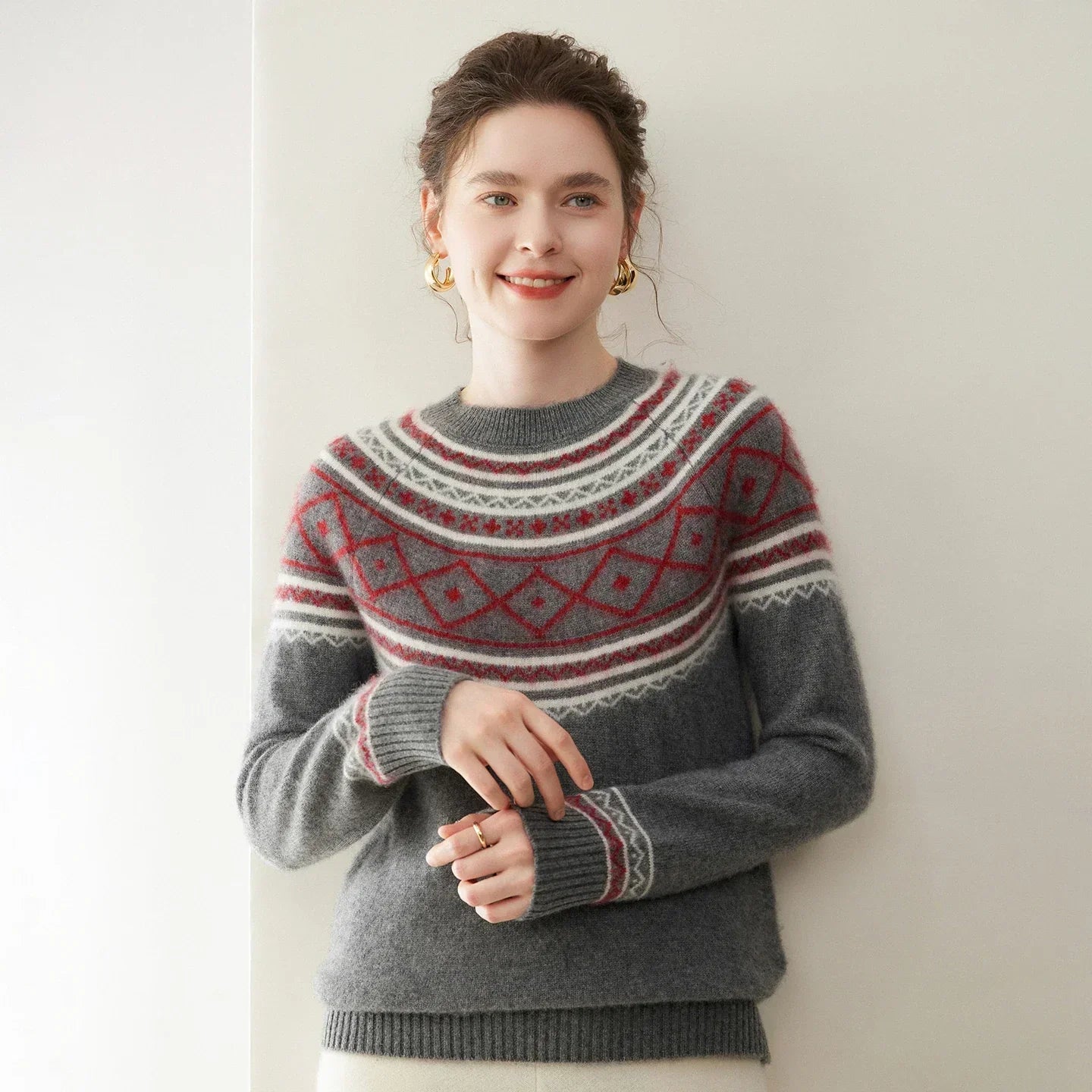 Suéter de Cachemira Jacquard Norvale Alpine