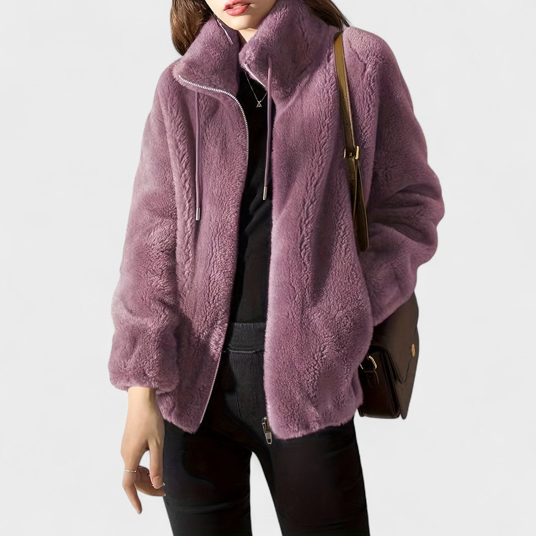 Mila | Chaqueta de Felpa de Lujo con Cremallera