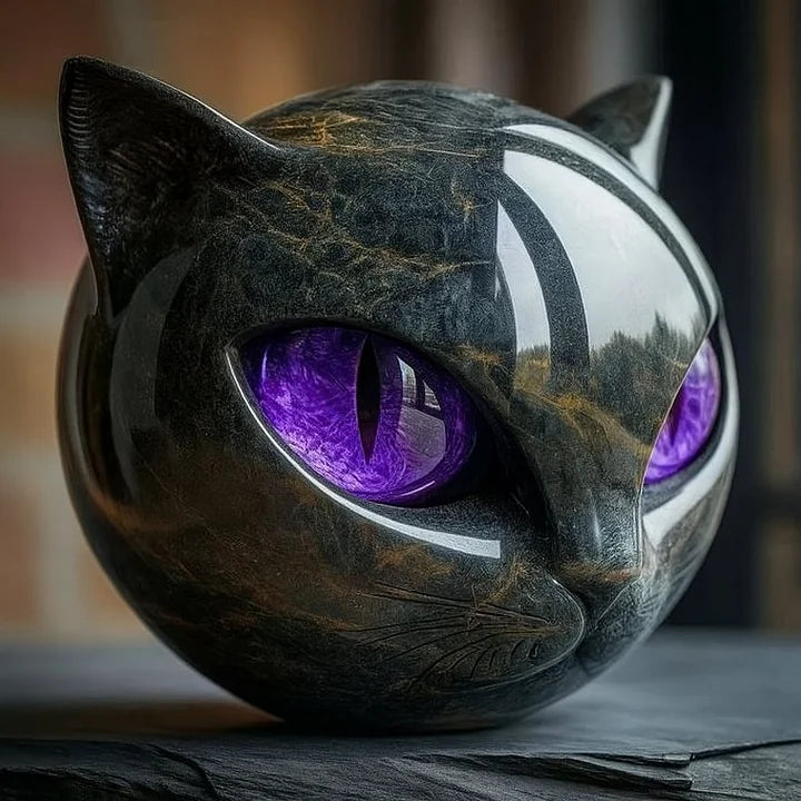 Black Cat - Mystical Black Cat Sculpture