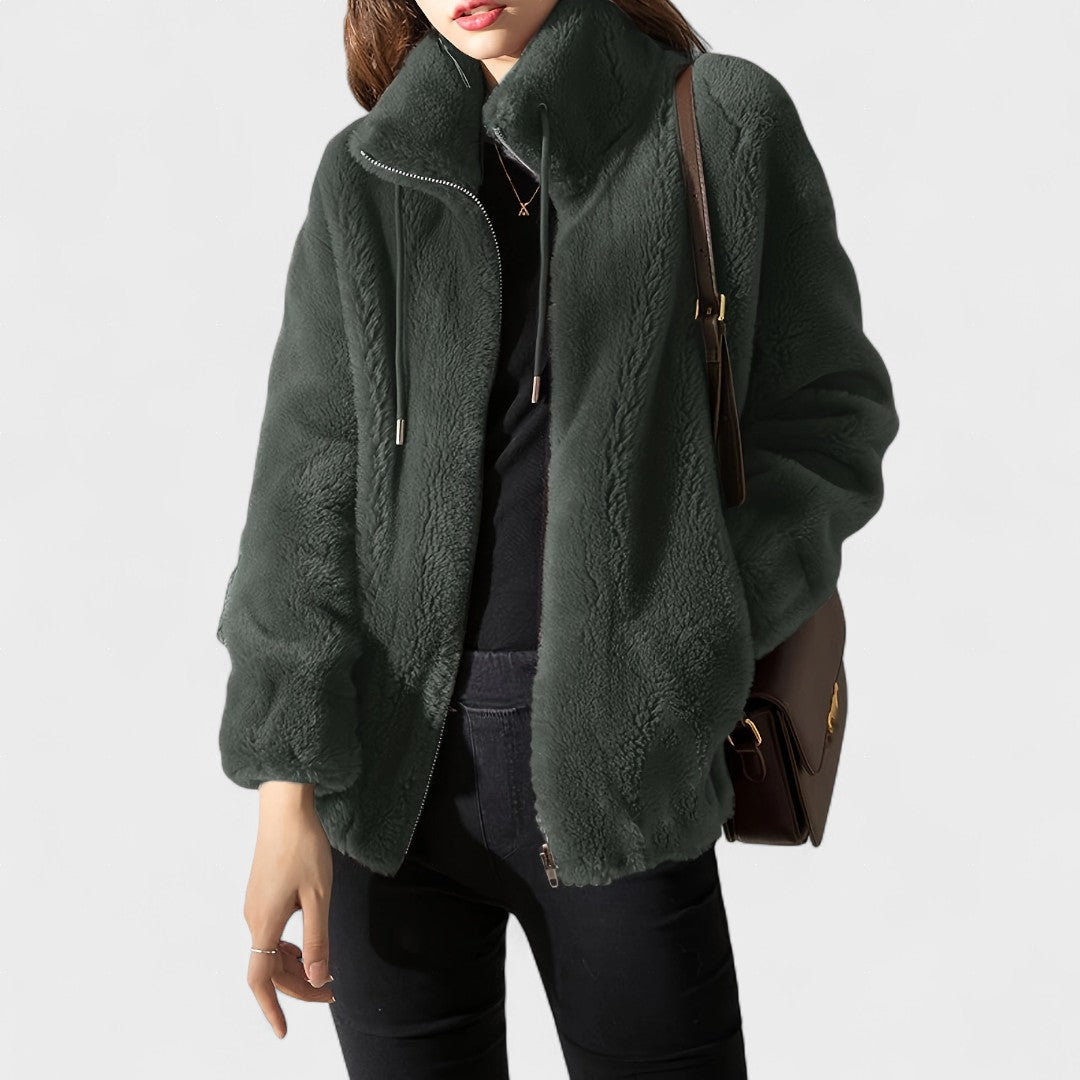 Mila | Chaqueta de Felpa de Lujo con Cremallera