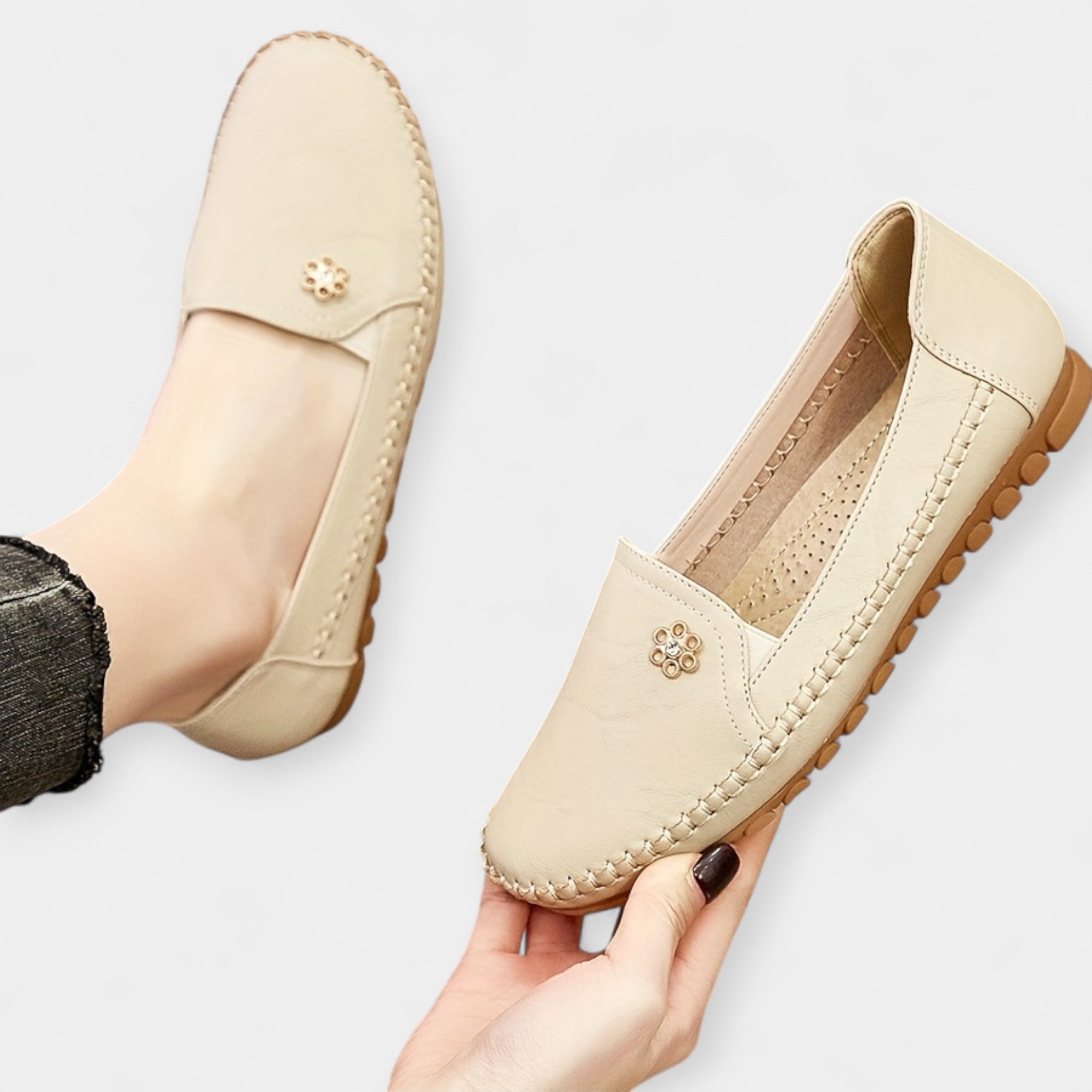 Zapatillas Slip-On de Lino Sofisticadas Karolína para el Día a Día