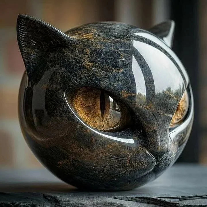 Black Cat - Mystical Black Cat Sculpture