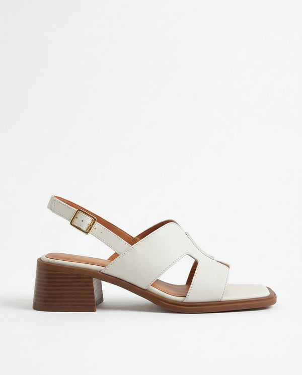 Sandalias de Cuero con Tacón Sassari