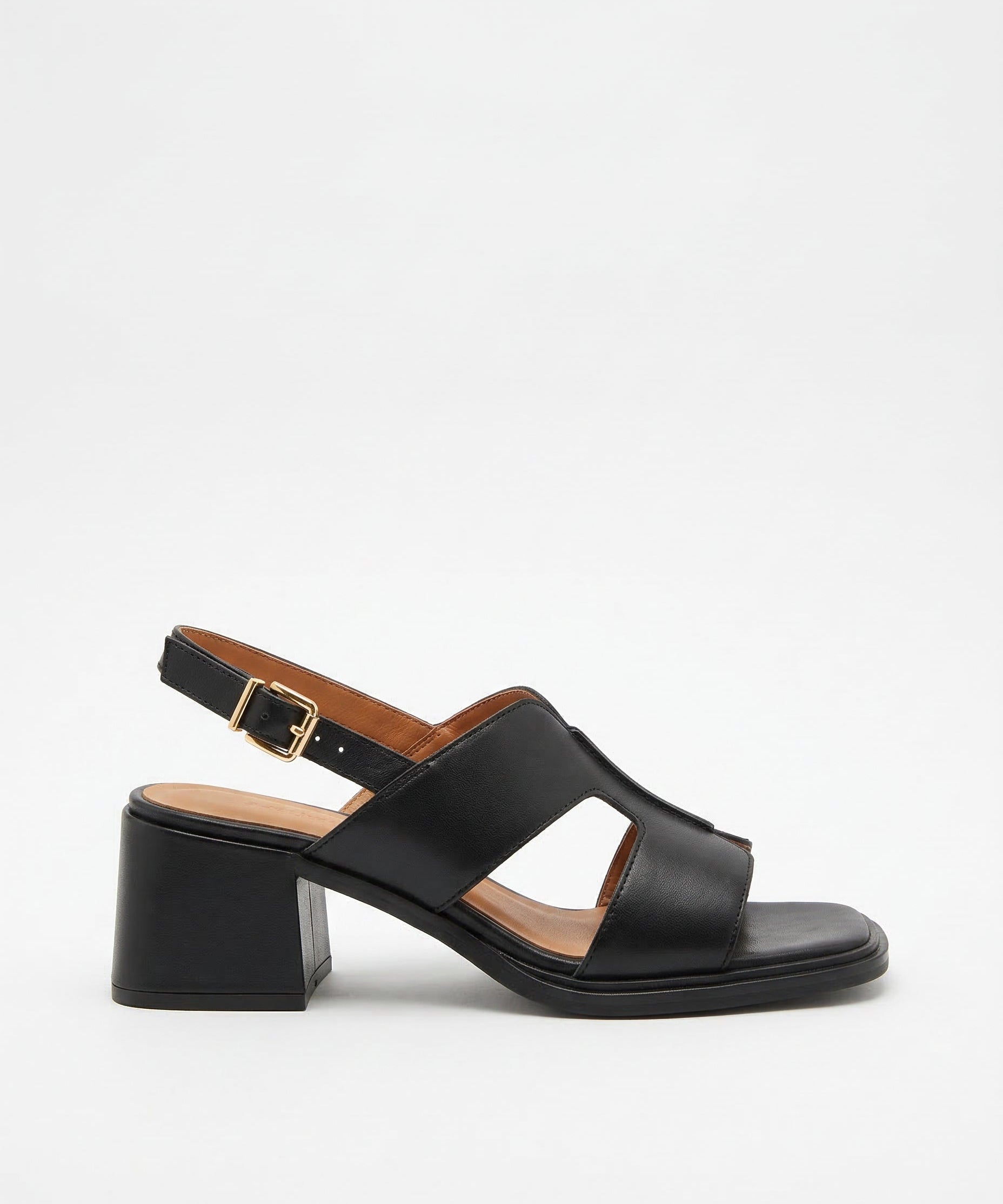 Sandalias de Cuero con Tacón Sassari