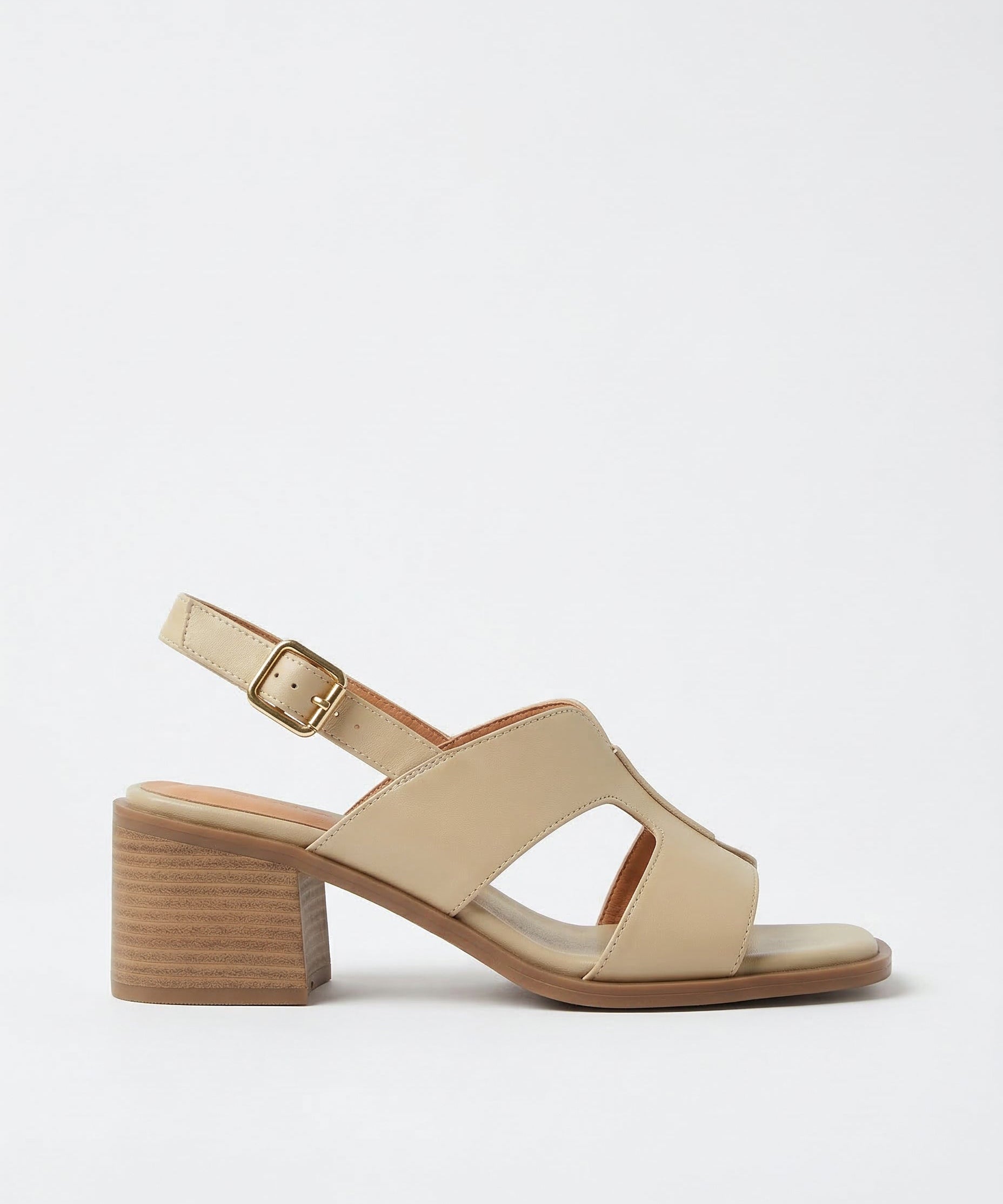 Sandalias de Cuero con Tacón Sassari