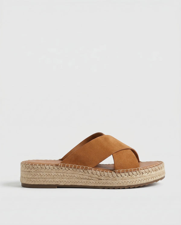 Sandalias de Plataforma de Cuero Trenzado Sorella