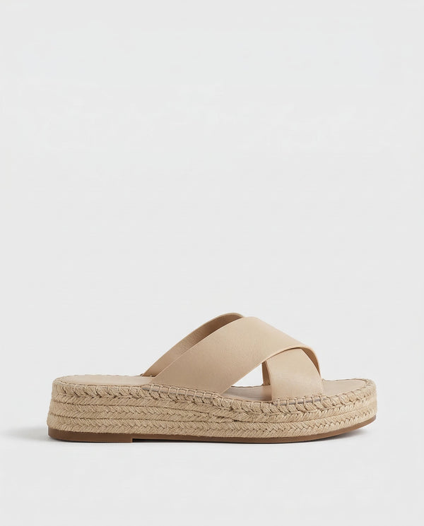 Sandalias de Plataforma de Cuero Trenzado Sorella