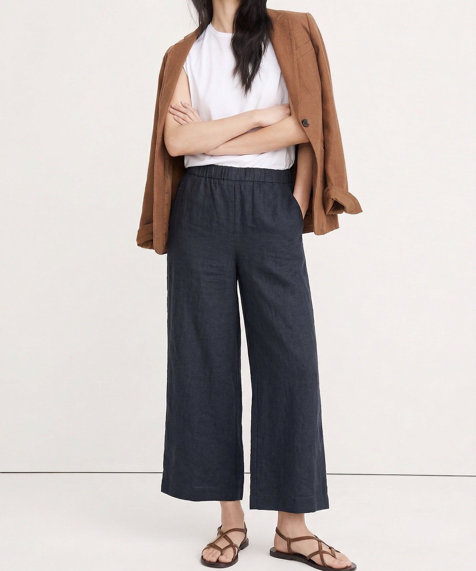 El Pantalón de Lino de Pierna Ancha Fácil
