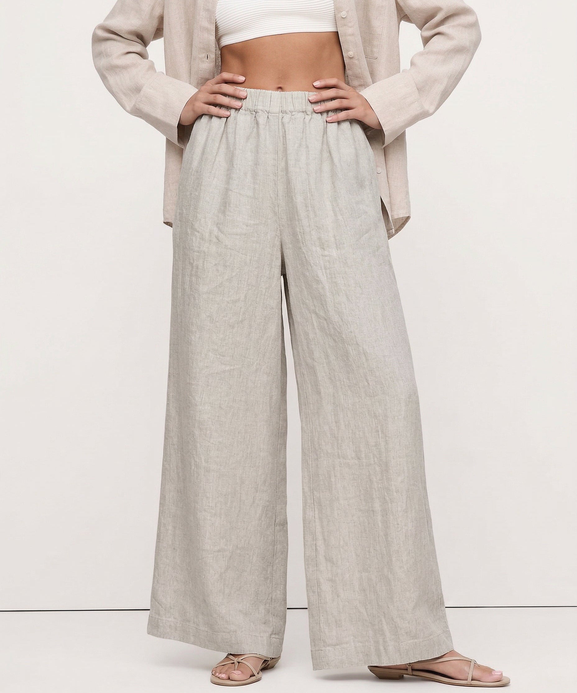 El Pantalón de Lino de Pierna Ancha Fácil