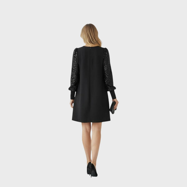 Elena | Vestido de Cóctel con Mangas de Lentejuelas
