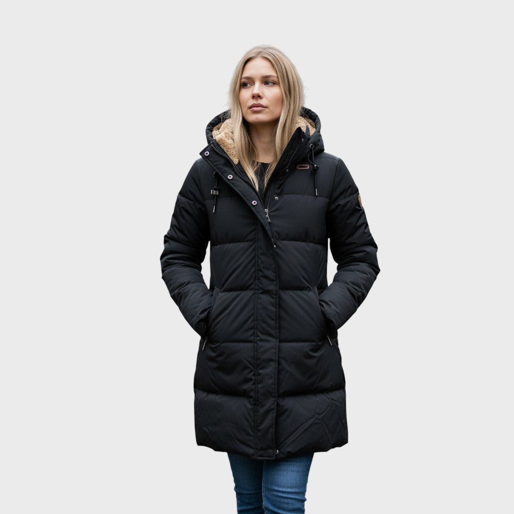 Saskia | Abrigo de Invierno Acolchado con Forro de Forro Polar